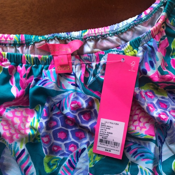 NWT lilly Pulitzer off shoulder top L - Picture 2 of 4